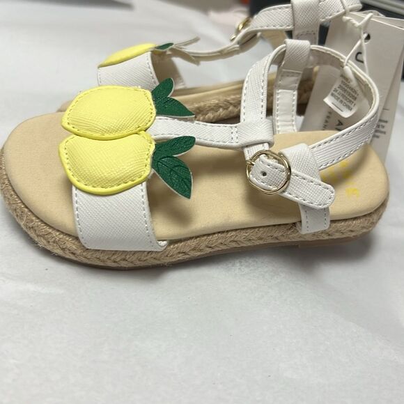 Janie and Jack 100048261 Collections White Lemon Sandals NWT size 7 - Picture 5 of 9